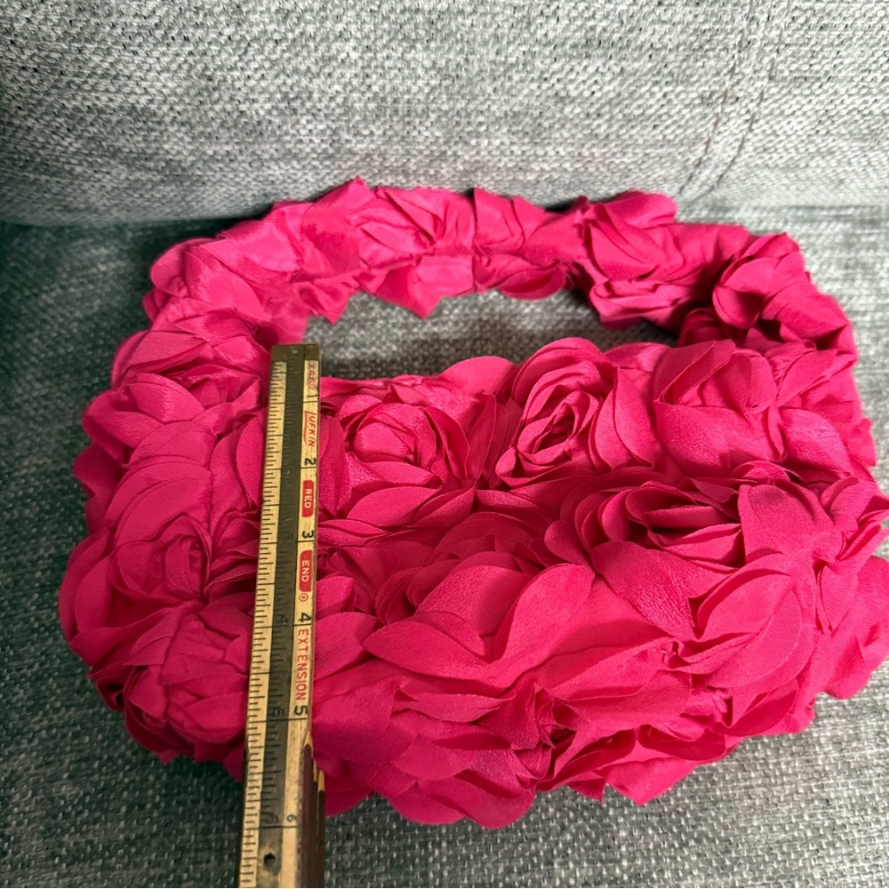 Elegant Pink Floral Women's Bag - Picture 7 of 8